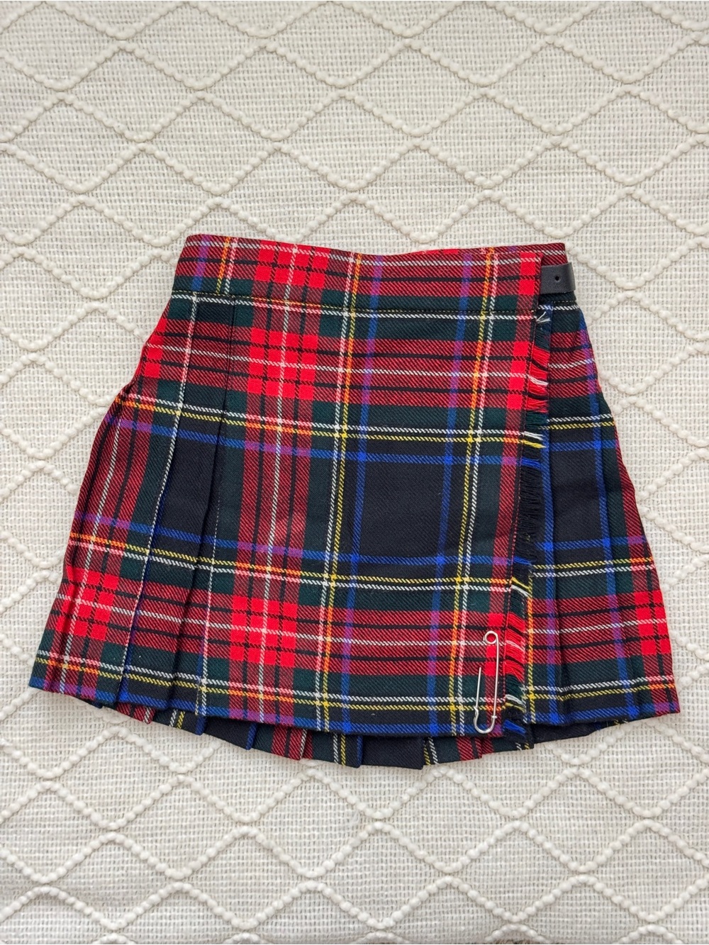 Vintage Made in Scotland 100% Wool Tartan Kilt Highland Home Industries Age 2